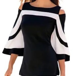 Chico Black/white Travelers Top
